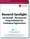 Publication cover of the Research Spotlight on Using Evaluation for Continuous Improvement