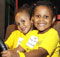 Two girls at Boston Children's Musuem's Countdown to Kindergarten event