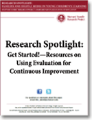 Get Started!—Resources on Using Evaluation for Continuous Improvement Publication cover
