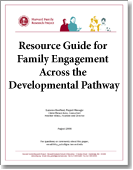 Resource Guide for Family Engagement Across the Developmental Pathway publication cover