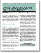 After School Programs in the 21st Century Cover