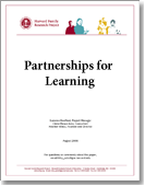 Partnerships for Learning Publication Cover