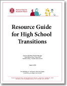 Resource Guide for High School Transitions cover